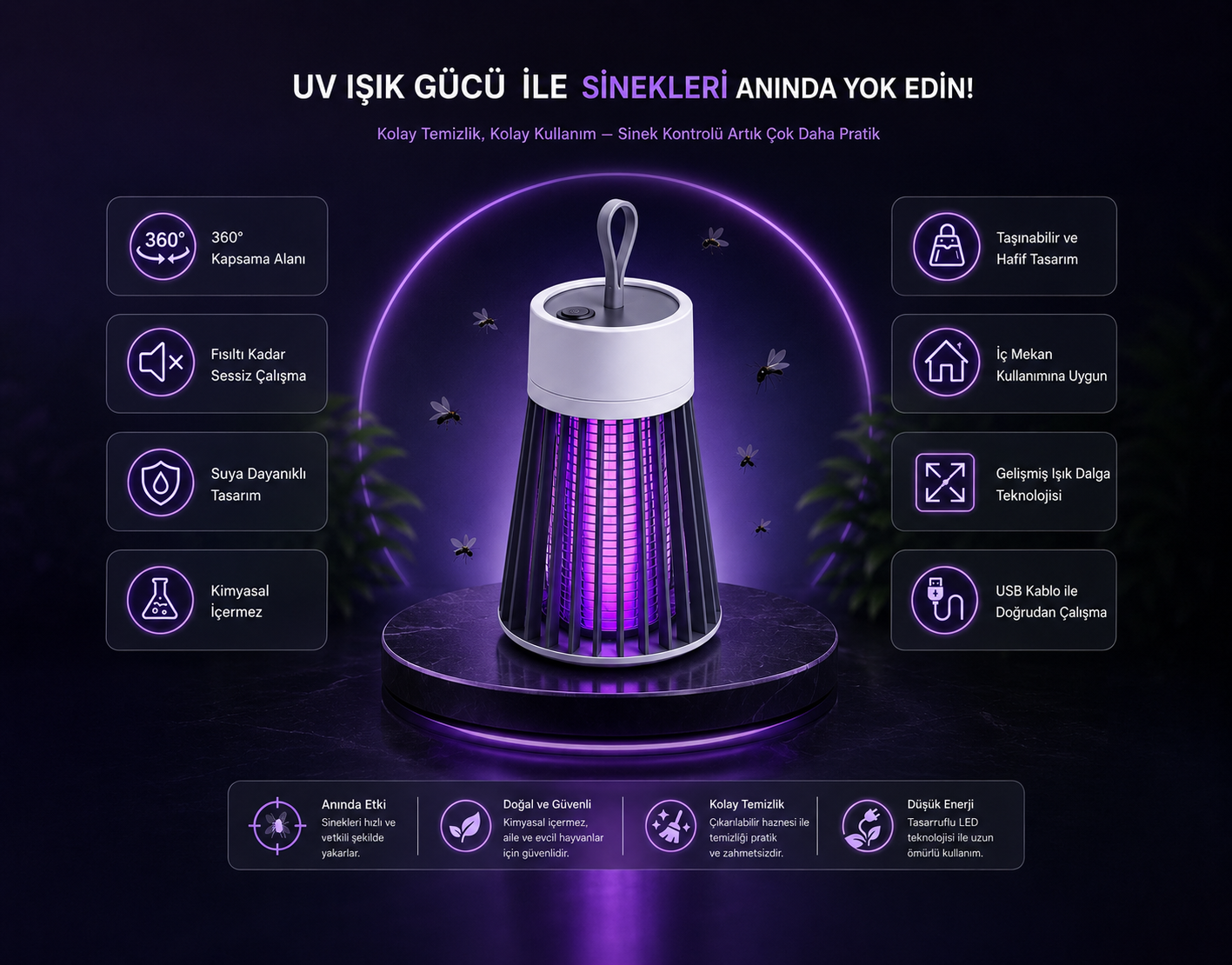 Elektrikli Uv sinek kovucu